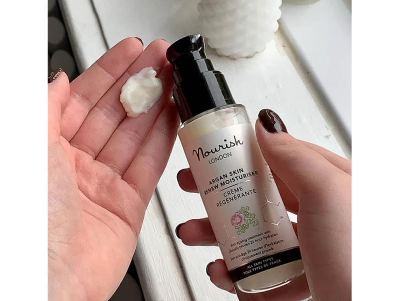Nourish London Argan Skin Renew Moisturiser - Βιολογική Ενυδατική Κρέμα Προσώπου Με Έλαιο Argan