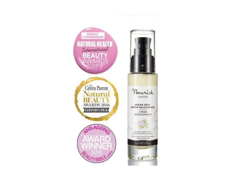 Nourish London Argan Skin Renew Moisturiser - Βιολογική Ενυδατική Κρέμα Προσώπου Με Έλαιο Argan