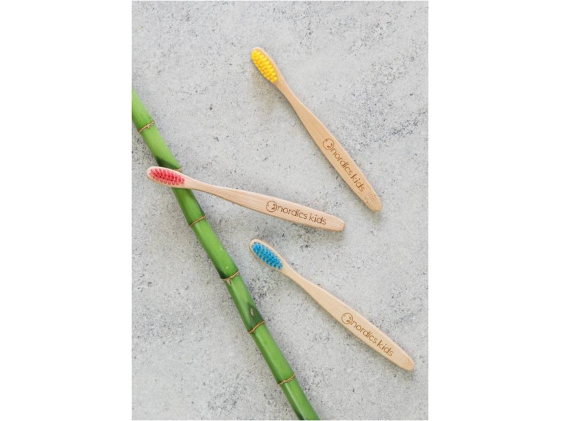 Nordics Bamboo Kids Toothbrush with Yellow Bristles