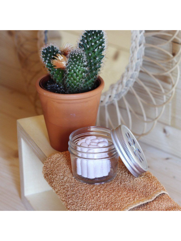 Lamazuna Glass Jar With Perforated Lid – Γυάλινο Βαζάκι Για Στερεά Καλλυντικά Με Διάτρητο Καπάκι
