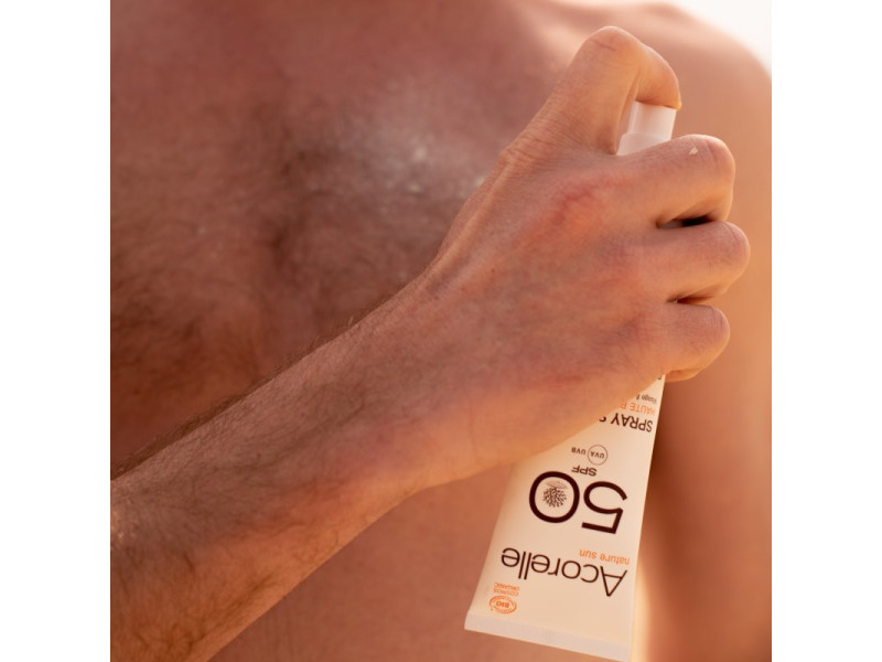 Acorelle Certified Organic Sun Spray SPF50 - Βιολογικό Αντηλιακό Σπρέι SPF 50 για Πρόσωπο & Σώμα, 100ml