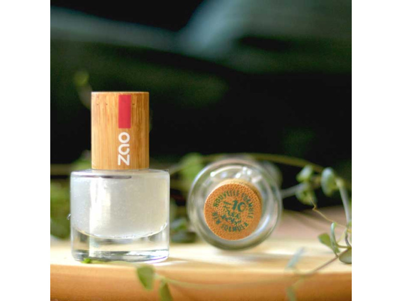 Zao Organic Glitter Top Coat – Γυαλιστικό top coat με glitter