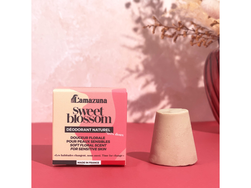 Lamazuna Solid Deodorant Soft Floral Scent For Sensitive Skin - Bιολογικό στερεό αποσμητικό, Για Ευαίσθητο Δέρμα, με απαλό λουλουδένιο άρωμα