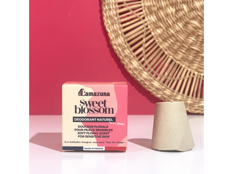 Lamazuna Solid Deodorant Soft Floral Scent For Sensitive Skin - Bιολογικό στερεό αποσμητικό, Για Ευαίσθητο Δέρμα, με απαλό λουλουδένιο άρωμα