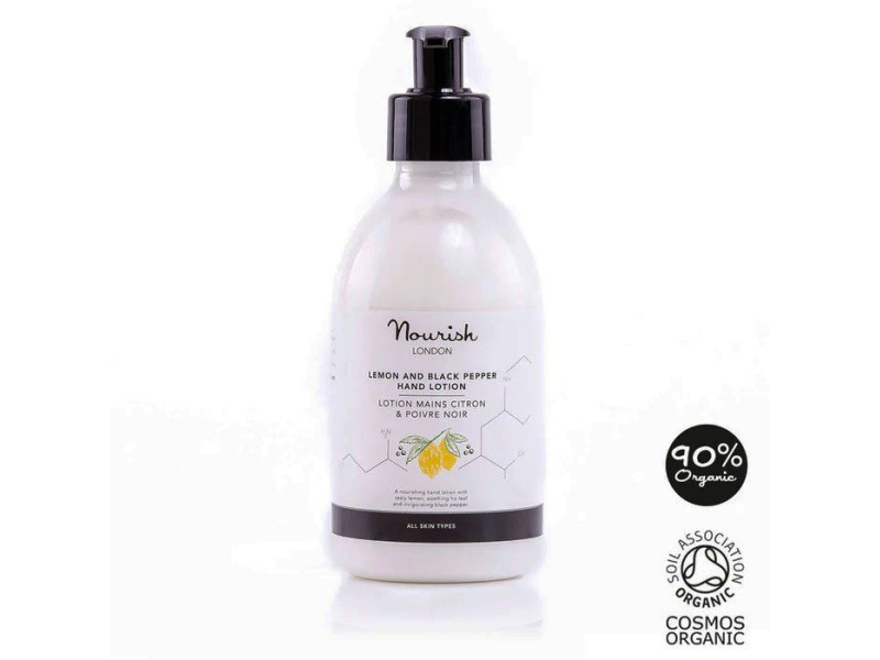 Nourish London Lemon & Black Pepper Hand Lotion – Φυσική Λοσιόν Χεριών Με Λεμόνι & Μαύρο Πιπέρι