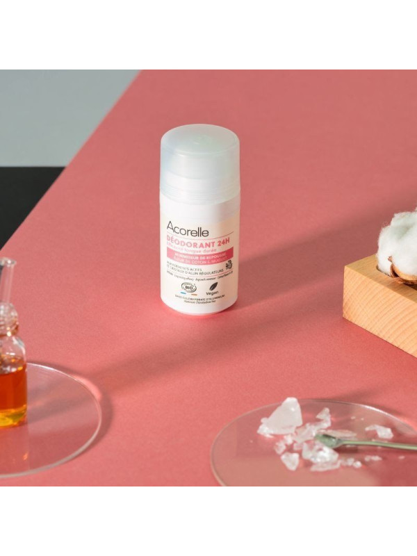 Acorelle Certified Organic Deodorant Care Roll-on Regrowth Minimizer - Βιολογικό Αποσμητικό κατά της επανεμφάνισης της τριχοφυΐας, 50ml