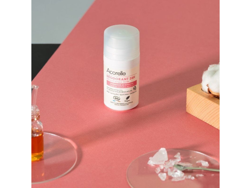Acorelle Certified Organic Deodorant Care Roll-on Regrowth Minimizer - Βιολογικό Αποσμητικό κατά της επανεμφάνισης της τριχοφυΐας, 50ml