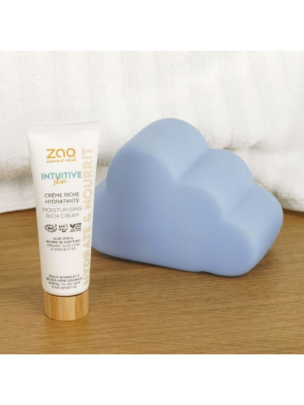 Zao Organic Skin Intuitive Moisturising Rich Cream – Βιολογική, Πλούσια ενυδατική κρέμα προσώπου για ξηρό & ευαίσθητο δέρμα