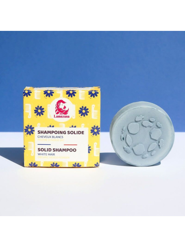 Lamazuna Solid Shampoo For White Hair – Φυσικό Στερεό Σαμπουάν για Λευκά & Γκρίζα Μαλλιά