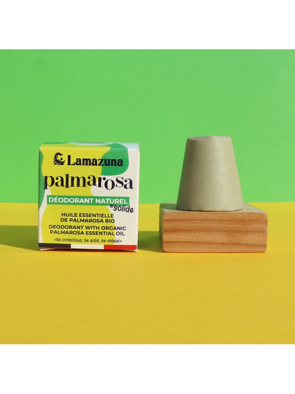 Lamazuna Solid Deodorant Normal Skin with Palmarosa Essential Oil - Βιολογικό Στερεό Αποσμητικό Για Κανονικό Δέρμα με Αιθέριο Έλαιο Palmarosa