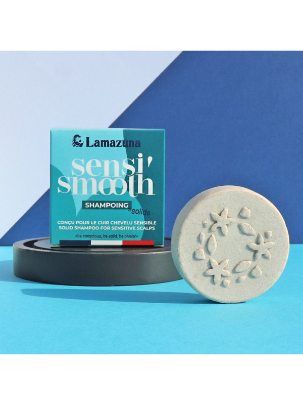 Lamazuna Solid Shampoo Sensitive Scalp Sensi'smooth - Φυσικό Στερεό Σαμπουάν για Πιτυρίδα & Ευαίσθητο Τριχωτό Κεφαλής με Παιώνια 