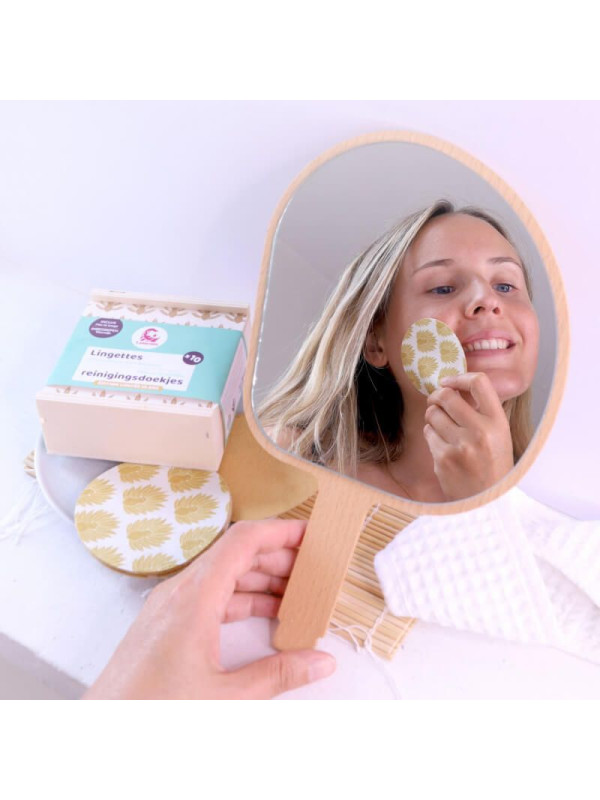Lamazuna Washable Cleansing Wipes Set 10pcs – Επαναχρησιμοποιούμενα Μαντηλάκια Ντεμακιγιάζ Προσώπου, 10τεμ.