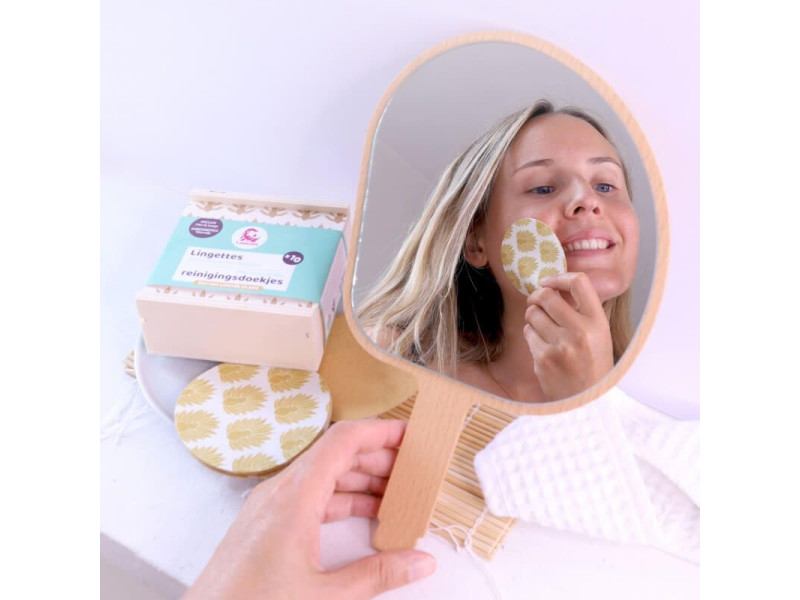 Lamazuna Washable Cleansing Wipes Set 10pcs – Επαναχρησιμοποιούμενα Μαντηλάκια Ντεμακιγιάζ Προσώπου, 10τεμ.