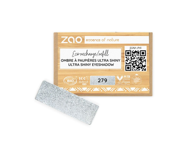 Zao Organic Eyeshadow Rectangle Ultra Shiny Refill - Βιολογική Ultra Shiny Σκιά Ματιών (Ανταλλακτικό)