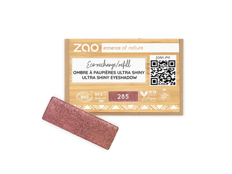 Zao Organic Eyeshadow Rectangle Ultra Shiny Refill - Βιολογική Ultra Shiny Σκιά Ματιών (Ανταλλακτικό)