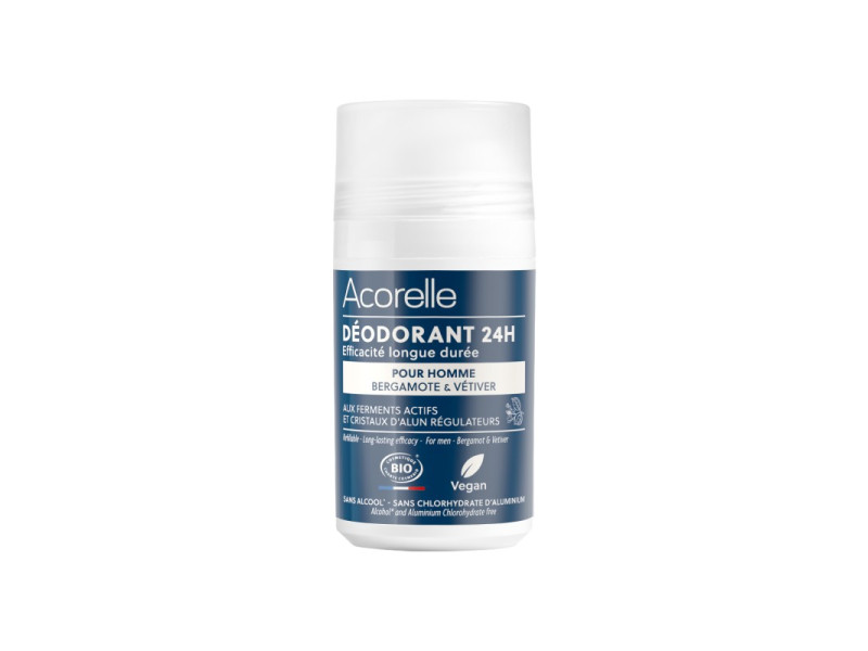 Acorelle Certified Organic Deodorant Roll-on For Men - Βιολογικό Αποσμητικό Μακράς Διάρκειας για άνδρες, 50ml