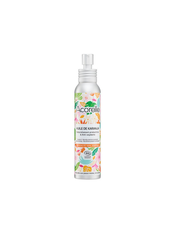 Acorelle Certified Organic Antioxidant Karanja Oil - Βιολογικό Έλαιο Karanja για Λαμπερό και Φυσικό Μαύρισμα, 100ml