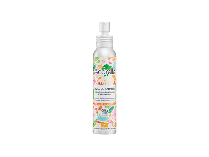 Acorelle Certified Organic Antioxidant Karanja Oil - Βιολογικό Έλαιο Karanja για Λαμπερό και Φυσικό Μαύρισμα, 100ml