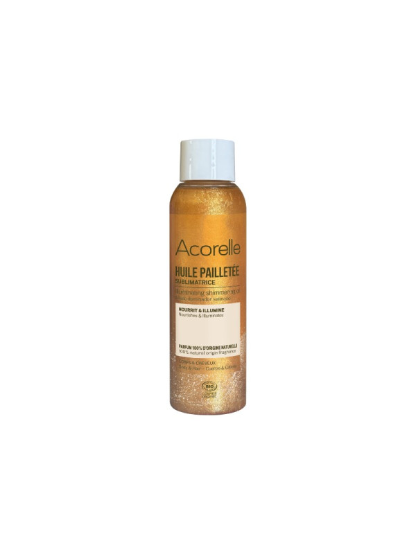 Acorelle Certified Organic Sublime Shimmering Oil - Βιολογικό Λάδι Λάμψης Για Σώμα & Μαλλιά, 100ml