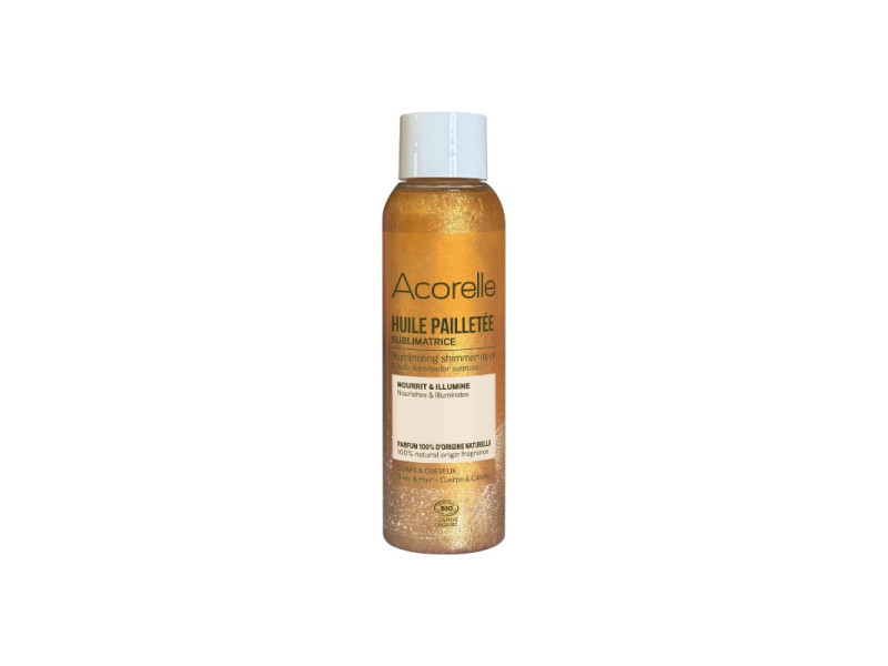 Acorelle Certified Organic Sublime Shimmering Oil - Βιολογικό Λάδι Λάμψης Για Σώμα & Μαλλιά, 100ml