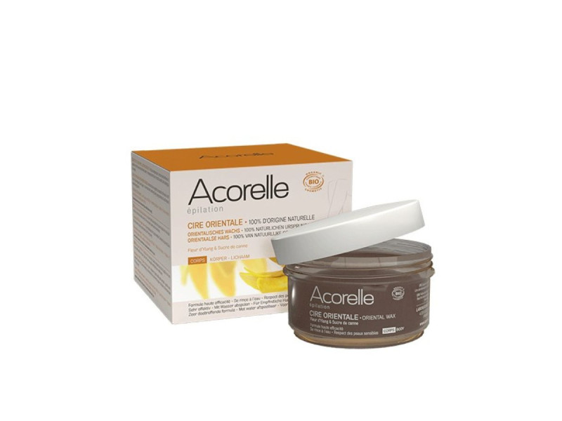 Acorelle Oriental Wax with Certified Organic Strip -  Βιολογικό Κερί Αποτρίχωσης με ταινίες,  300gr