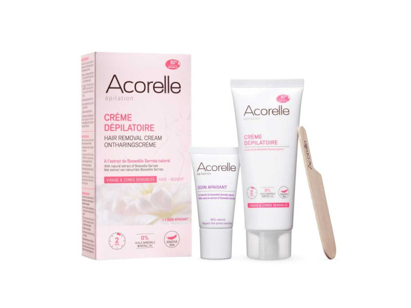 Acorelle Hair Removal Cream for Face & Sensitive Body Areas - Αποτριχωτική Κρέμα Προσώπου & Ευαίσθητων Περιοχών, 75ml