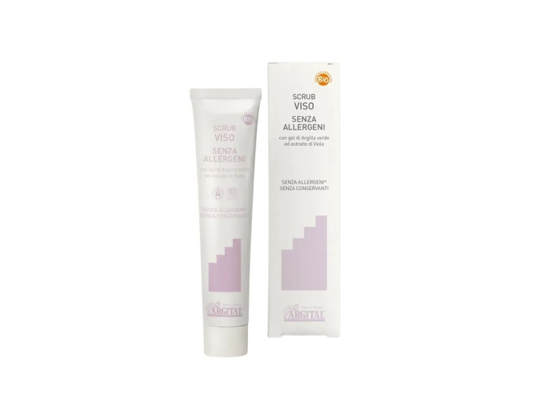 ARGITAL Allergen Free Facial Scrub - Φυσικό Υποαλλεργικό Απολεπιστικό Προσώπου για Ευαίσθητη Επιδερμίδα, 75ml