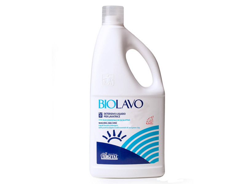 ARGITAL Biolavo Washing Machine – Φυσικό Οικολογικό Υγρό Απορρυπαντικό Πλυντηρίου με Ευκάλυπτο & Πράσινo Άργιλο,  2lt