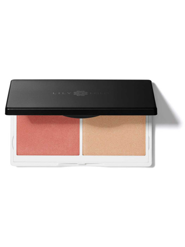 Lily Lolo Coralista Blush Cheek Duo – Διπλό ρουζ & highlighter σε συμπαγή μορφή, κοραλλί
