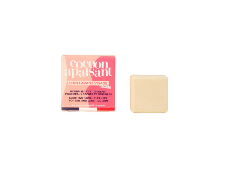 Lamazuna Solid Facial Cleanser Cocoon For Dry & Sensitive Skin – Φυσικό Στερεό Καθαριστικό Προσώπου Για Ξηρή & Ευαίσθητη Επιδερμίδα