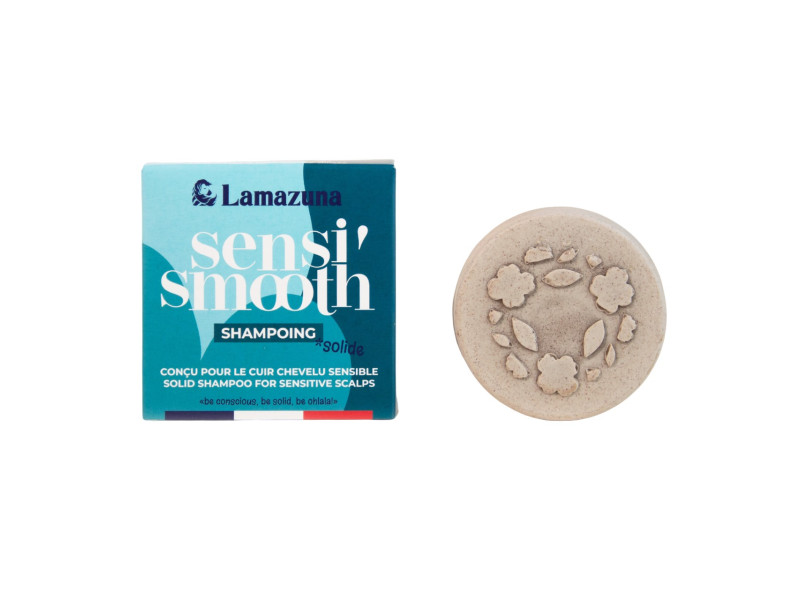 Lamazuna Solid Shampoo Sensitive Scalp Sensi'smooth - Φυσικό Στερεό Σαμπουάν για Πιτυρίδα & Ευαίσθητο Τριχωτό Κεφαλής με Παιώνια 