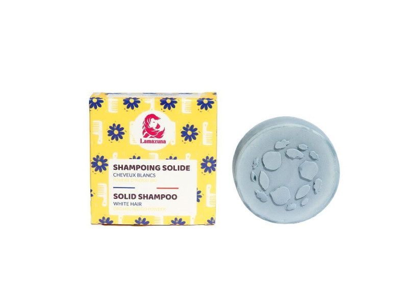 Lamazuna Solid Shampoo For White Hair – Φυσικό Στερεό Σαμπουάν για Λευκά & Γκρίζα Μαλλιά