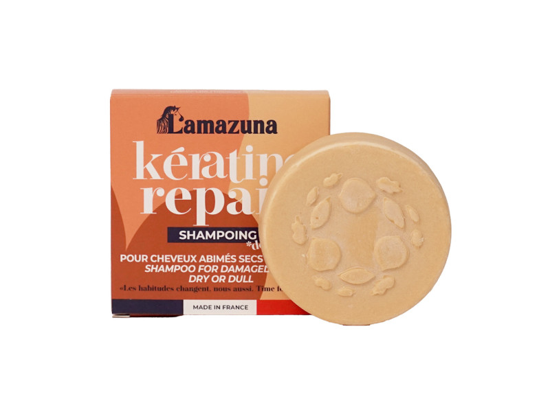 Lamazuna Solid Shampoo Keratin Repair - Φυσικό Στερεό Σαμπουάν Κερατίνης για Επανόρθωση