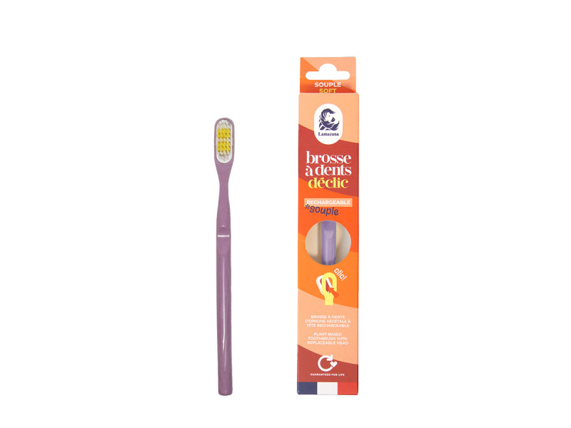 Lamazuna Déclic Soft Toothbrush - Oικολογική Οδοντόβουρτσα Με Ανταλλακτική Κεφαλή, Soft