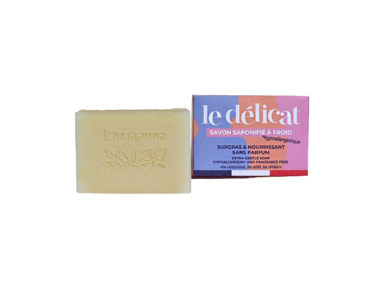 Lamazuna Extra Gentle Soap Le Délicat – Φυσικό, Yποαλλεργικό, Σαπούνι Πολύ Απαλού Καθαρισμού Για Όλους Τους Τύπους Δέρματος