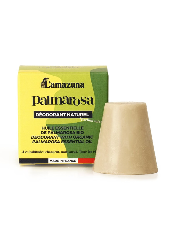 Lamazuna Solid Deodorant Normal Skin with Palmarosa Essential Oil - Βιολογικό Στερεό Αποσμητικό Για Κανονικό Δέρμα με Αιθέριο Έλαιο Palmarosa