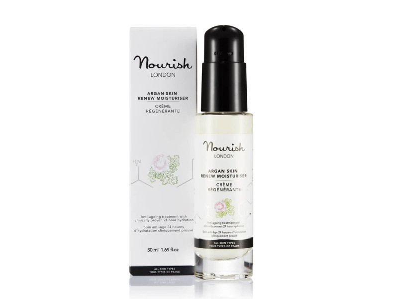 Nourish London Argan Skin Renew Moisturiser - Βιολογική Ενυδατική Κρέμα Προσώπου Με Έλαιο Argan