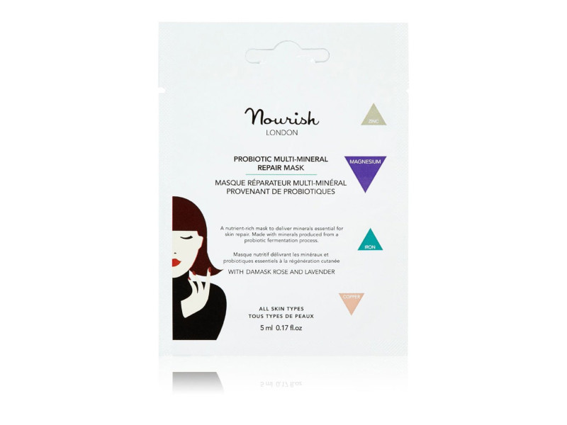 Nourish London Probiotic Multi-Mineral Repair Mask-Single Use - Βιολογική Μάσκα Προσώπου Με Προβιοτικά & Μέταλλα, Travel Size