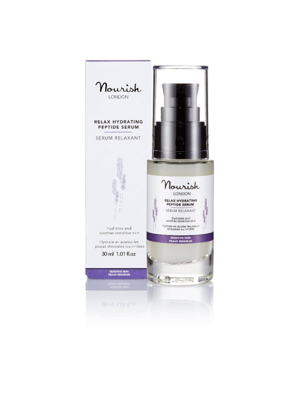 Nourish London Relax Hydrating Peptide Serum – Βιολογικός Ορός Προσώπου Με Πεπτίδια Για Ευαίσθητη Επιδερμίδα