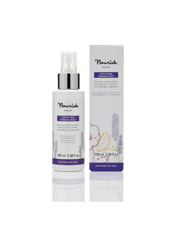 Nourish London Relax Soothing Toning Mist - Βιολογικό Τονωτικό Mist Προσώπου Για Ευαίσθητη Επιδερμίδα