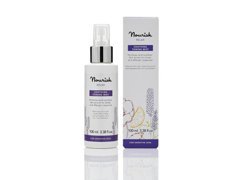 Nourish London Relax Soothing Toning Mist - Βιολογικό Τονωτικό Mist Προσώπου Για Ευαίσθητη Επιδερμίδα