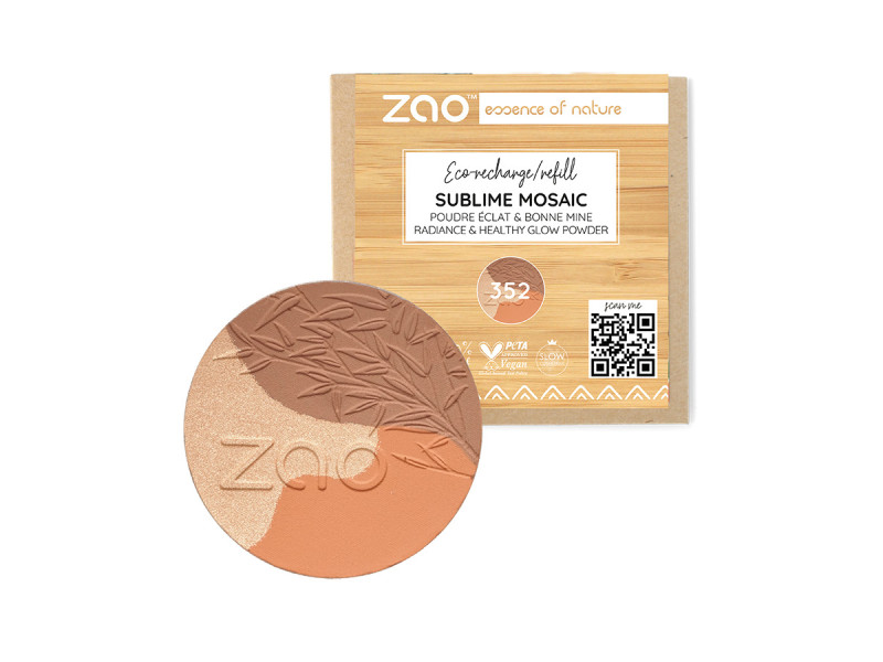Zao Organic Sublime Mosaic Refill - Βιολογικό Ρουζ με Λάμψη & Ηλιοκαμένο Εφέ (Ανταλλακτικό)