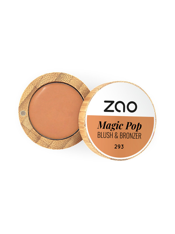 Zao Organic Magic Pop Up Blush & Bronzer Amber Glow 293 – Βιολογικό, Κρεμώδες ρουζ & bronzer 2 σε 1