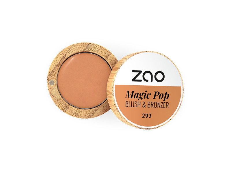 Zao Organic Magic Pop Up Blush & Bronzer Amber Glow 293 – Βιολογικό, Κρεμώδες ρουζ & bronzer 2 σε 1