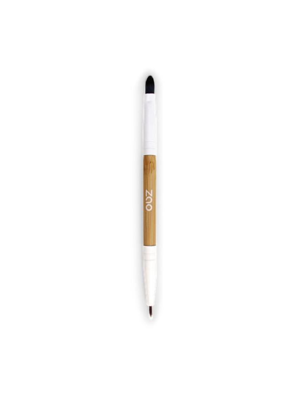 Zao Organic Bamboo Duo Eyeliner & Lip Brush – Vegan & Cruelty Free διπλό πινέλο ματιών & χειλιών