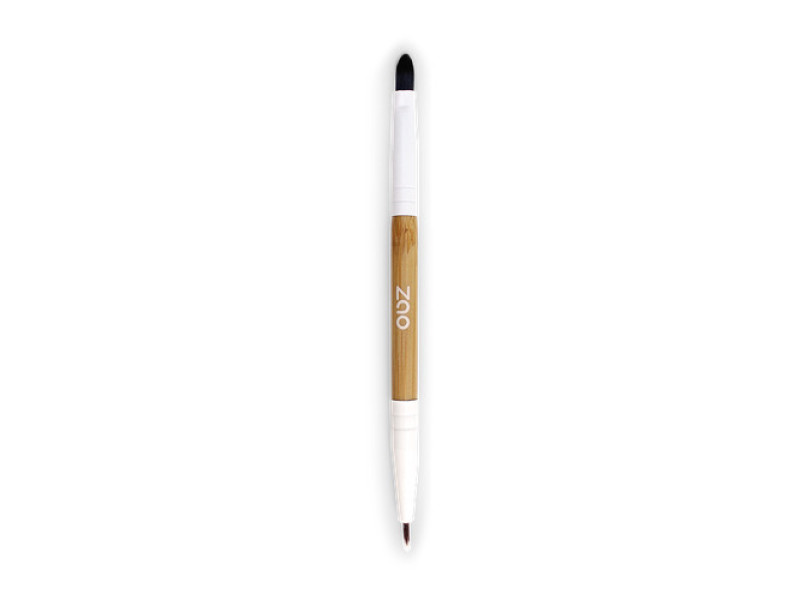 Zao Organic Bamboo Duo Eyeliner & Lip Brush – Vegan & Cruelty Free διπλό πινέλο ματιών & χειλιών