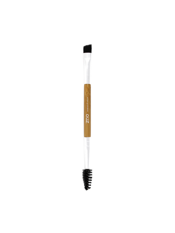 Zao Organic Duo Eyebrow Brush 712 – Vegan & Cruelty Free διπλό πινέλο για φρύδια