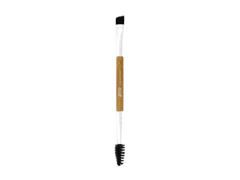 Zao Organic Duo Eyebrow Brush 712 – Vegan & Cruelty Free διπλό πινέλο για φρύδια