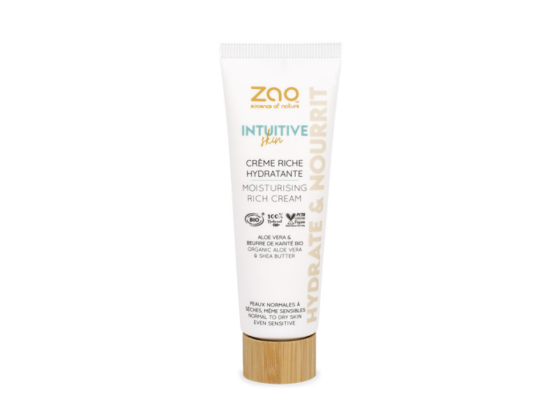 Zao Organic Skin Intuitive Moisturising Rich Cream – Βιολογική, Πλούσια ενυδατική κρέμα προσώπου για ξηρό & ευαίσθητο δέρμα