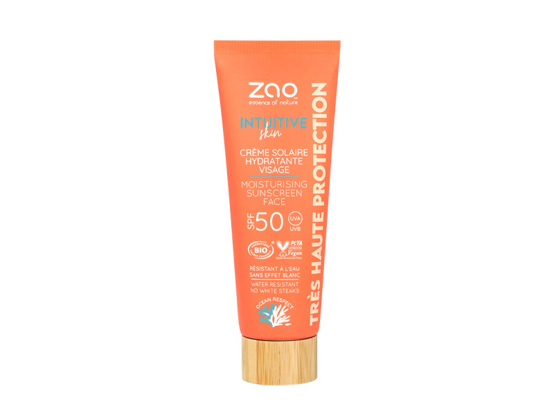 Zao Organic Moisturising Face Sunscreen SPF 50 – Βιολογική Ενυδατική Αντηλιακή προσώπου SPF 50, για όλους τους τύπους δέρματος